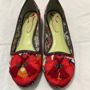 Poetic License Primetime Brownstone Red flays with cute tassels